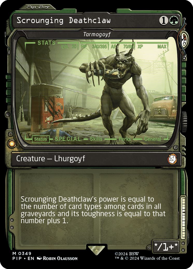 (英)漁りまわるデスクロー / Scrounging Deathclaw[タルモゴイフ / Tarmogoyf] ★ショーケース★(Pip-Boy) 【PIP】 No.0349
