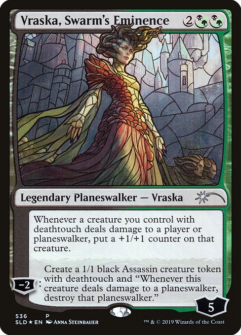 (英)【Foil】群集の威光、ヴラスカ / Vraska, Swarm's Eminence【SLD】Stained-Glass Planeswalkers No.536