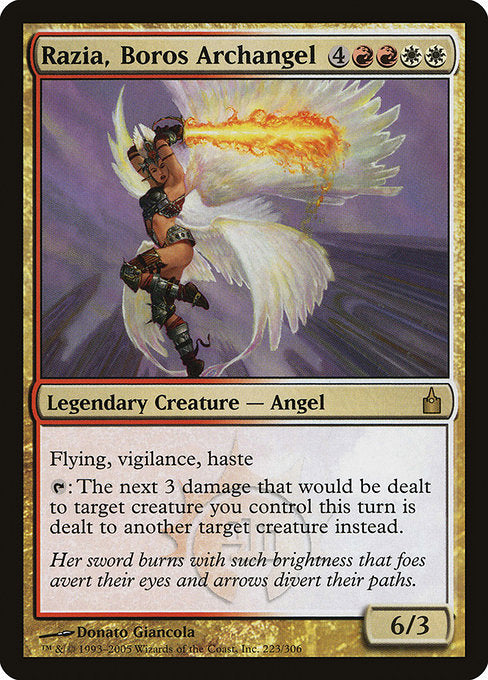 (英)【Foil】ボロスの大天使、ラジア / Razia, Boros Archangel【RAV】 No.223