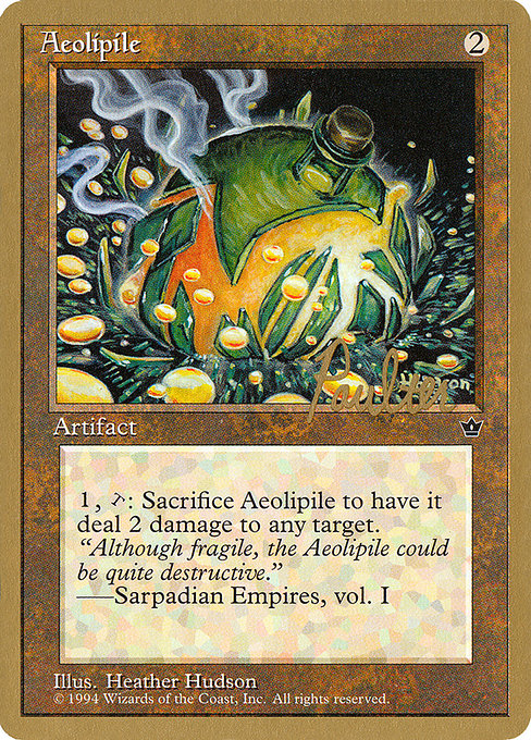 (英)Aeolipile【PTC】 ProTour NewYork Decks 1996 Preston Poulter 金枠 No.162