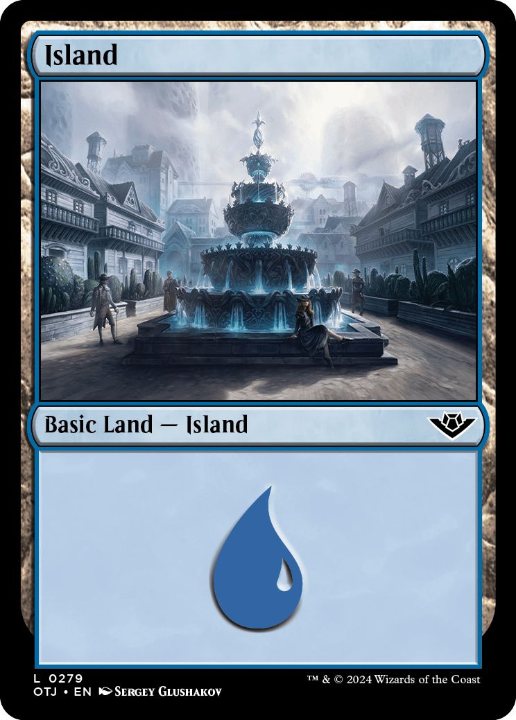 (英)【Foil】島 / Island【OTJ】 No.279