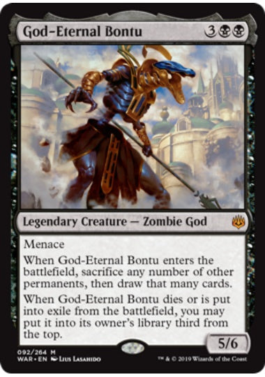 (英)【Foil】永遠神バントゥ / God-Eternal Bontu【WAR】 No.092
