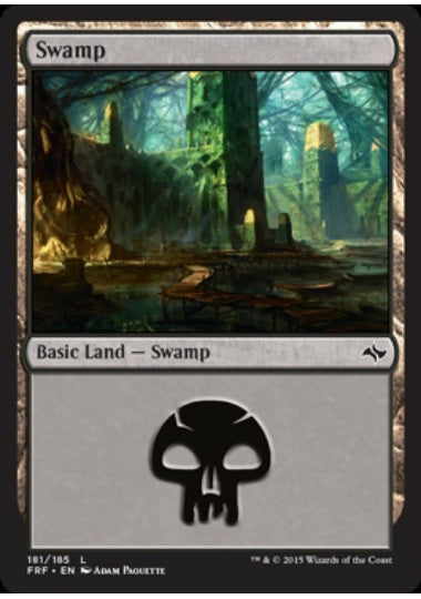 (英)【Foil】沼 / Swamp【FRF】 No.181