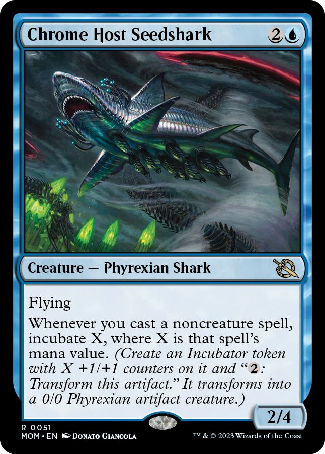 (英)【Foil】金属の徒党の種子鮫 / Chrome Host Seedshark【MOM】 No.051