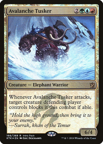 (英)【Foil】なだれの大牙獣 / Avalanche Tusker【PRM】エントリーセットプロモ No.106
