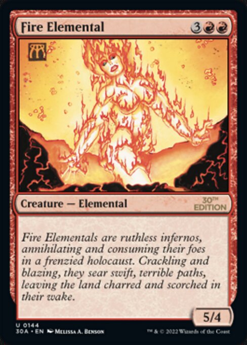 (英)炎の精霊 / Fire Elemental【30A】 No.144 ※トーナメントで使用することはできません。