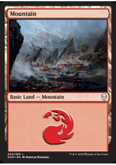 (英)【Foil】山 / Mountain【DOM】 No.264