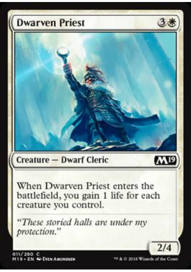 (英)ドワーフの僧侶 / Dwarven Priest【M19】 No.011