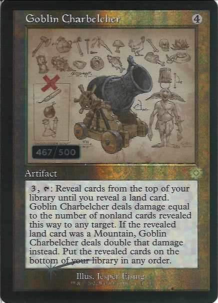 (英)【DR-Foil】ゴブリンの放火砲 / Goblin Charbelcher【BRR】 設計図カード(シリアルNo:467) No.081