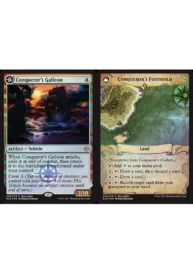 (英)【Foil】征服者のガレオン船 / Conqueror's Galleon - 征服者の橋頭堡 / Conqueror's Foothold【PRM】Box購入プロモ No.087