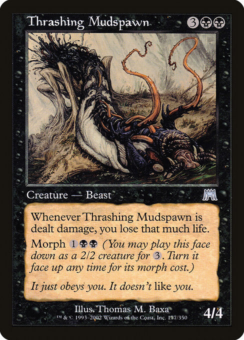 (英)【Foil】のたうつ汚泥獣 / Thrashing Mudspawn【ONS】 No.177