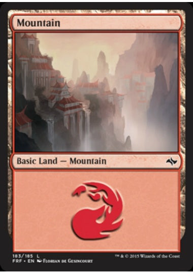 (英)【Foil】山 / Mountain【FRF】 No.183