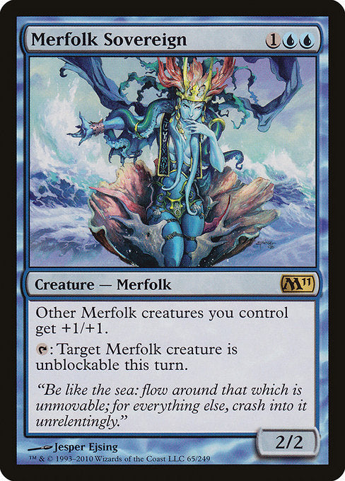 (英)マーフォークの君主 / Merfolk Sovereign【M11】 No.065