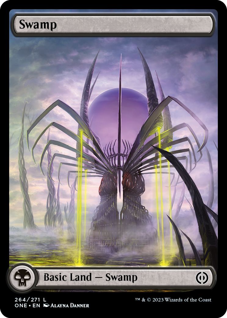 (英)【Foil】沼 / Swamp【ONE】フルアート版 No.264