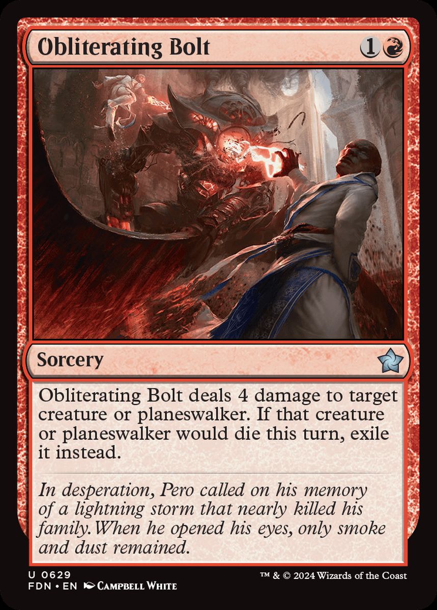 (英)抹消する稲妻 / Obliterating Bolt【FDN】 Starter Collection収録 No.629