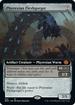 (英)ファイレクシアの肉体喰らい / Phyrexian Fleshgorger ★拡張枠★ 【BRO】 No.332