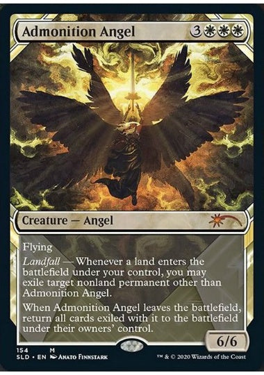 (英)【Foil】忠告の天使 / Admonition Angel【SLD】Showcase: Zendikar Revisited No.154
