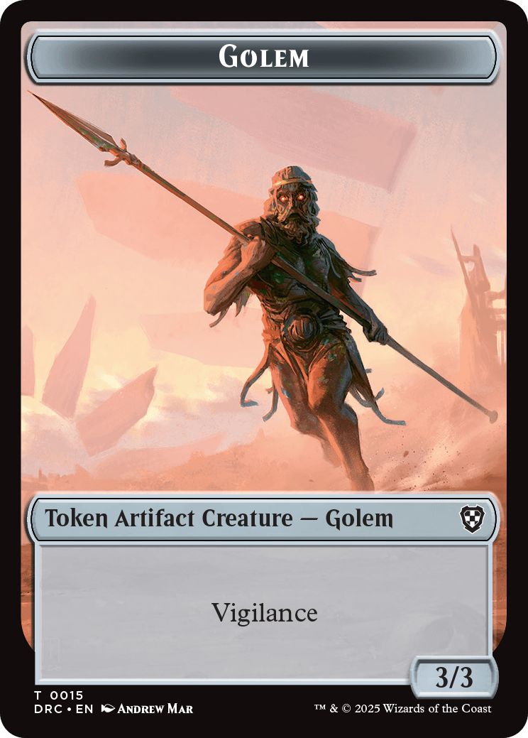 (英)ゴーレムトークン / Golem Token No.015 - 飛行機械トークン / Thopter Token【DRC-TOKEN】 No.009