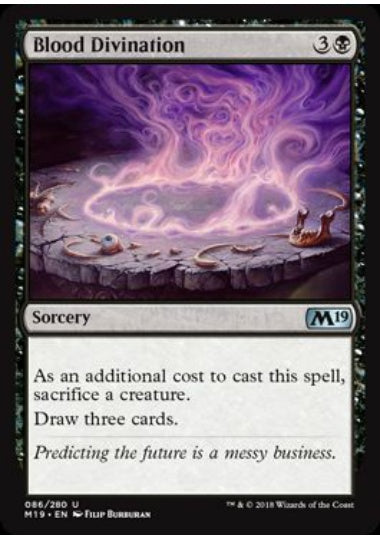 (英)【Foil】血占い / Blood Divination【M19】 No.086