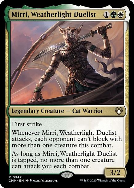 (英)【Foil】ウェザーライトの決闘者、ミリー / Mirri, Weatherlight Duelist【CMM】 No.0347