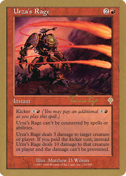 (英)ウルザの激怒 / Urza's Rage【WC01】 World Championship Decks 2001 Tom van de Logt 金枠 No.052