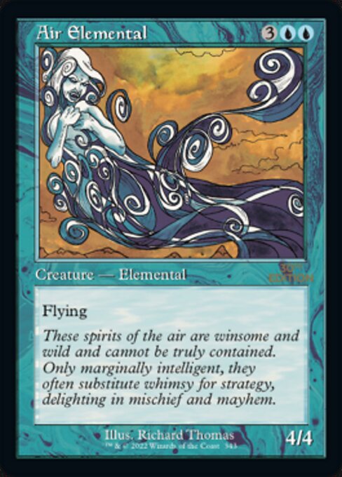 (英)大気の精霊 / Air Elemental【30A】 旧枠加工カード No.343 ※トーナメントで使用することはできません。