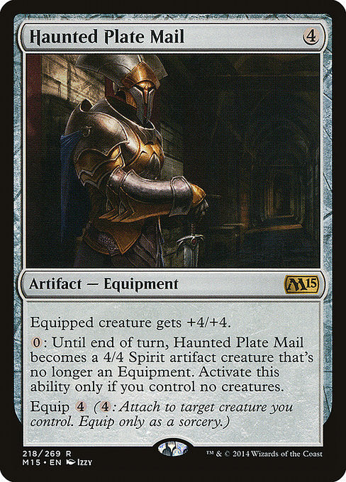 (英)【Foil】憑依された板金鎧 / Haunted Plate Mail【M15】 No.218