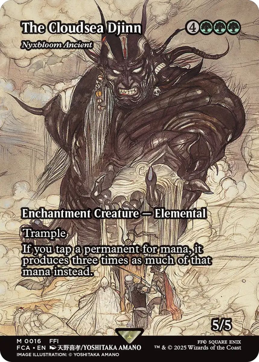 (英)雲海の魔人 / The Cloudsea Djinn[ニクス咲きの古きもの / Nyxbloom Ancient] ★ショーケース枠★(FINAL FANTASY・継承史カード) 【FCA】 No.016