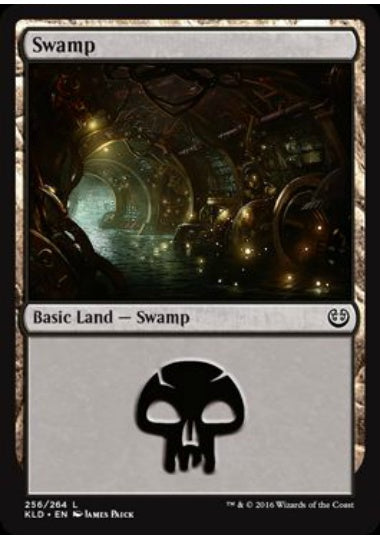(英)【Foil】沼 / Swamp【KLD】 No.256
