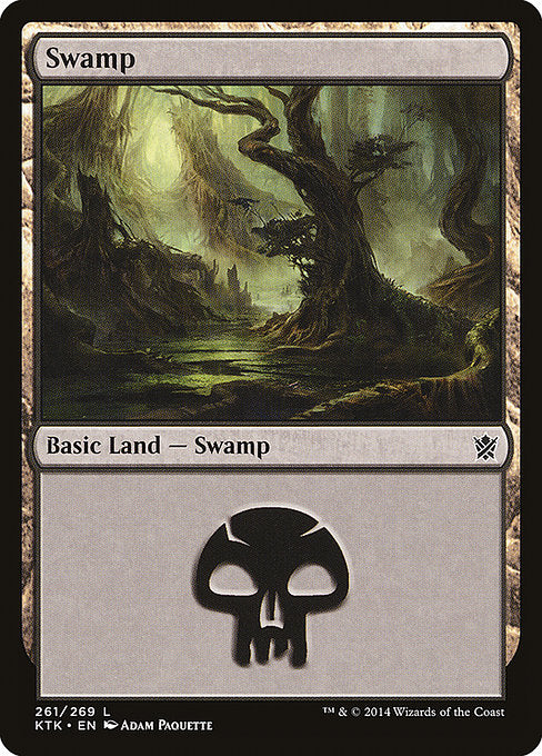(英)【Foil】沼 / Swamp【KTK】 No.261