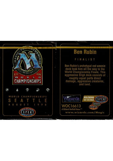 (英)World Championship Decks 1998 Ben Rubin【BOX】 ※発送方法は「ゆうパック」を選択してください。