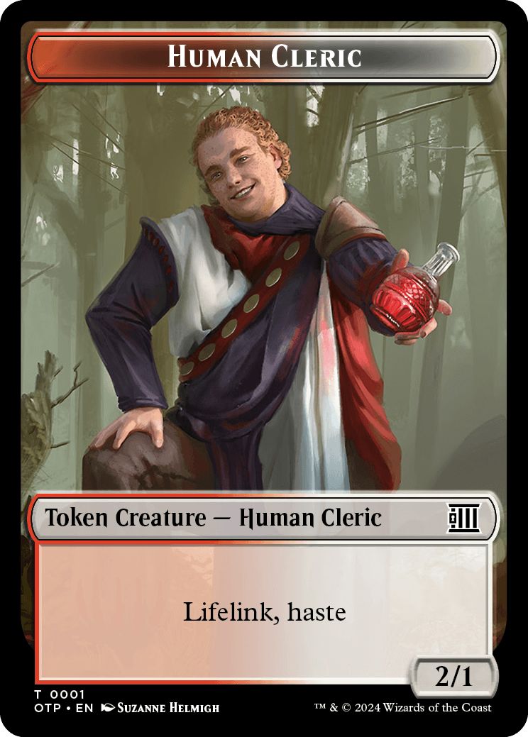 (英)人間・クレリックトークン / Human Cleric Token【OTP-TOKEN】 No.001