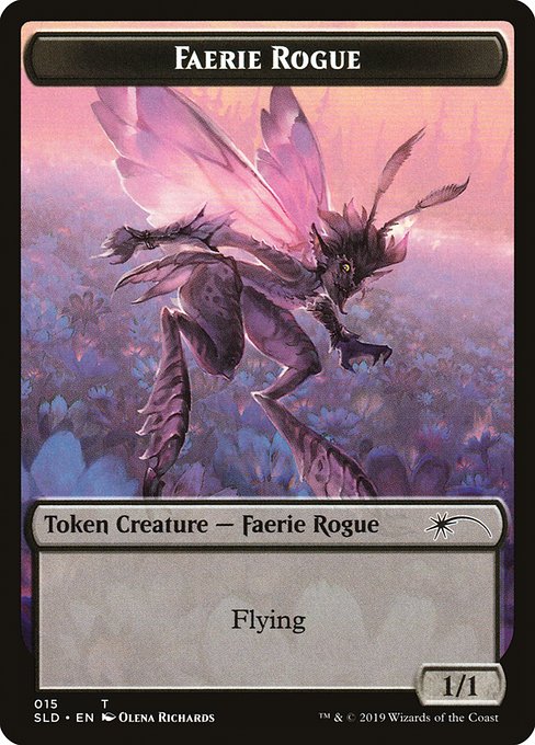 (英)フェアリー・ならず者トークン / Faerie Rogue Token【SLD】 Bitterblossom Dreams No.015