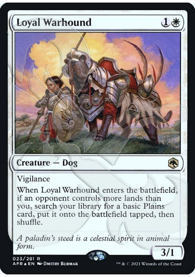 (英)【Foil】忠実な軍用犬 / Loyal Warhound ★アンパサンド・カード★【AFR】 No.023