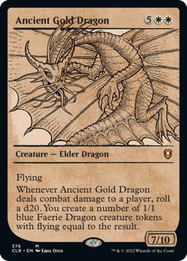 (英)エインシャント・ゴールド・ドラゴン / Ancient Gold Dragon ★ショーケース枠★(ルールブック・カード) 【CLB】 No.376