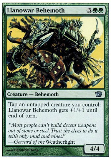 (英)【Foil】ラノワールのビヒモス / Llanowar Behemoth【8ED】 No.261