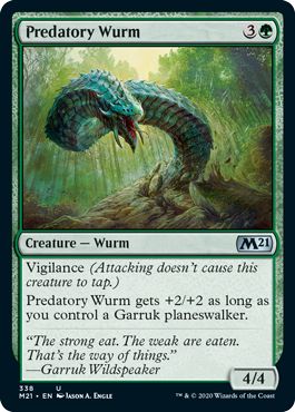 (英)捕食のワーム / Predatory Wurm【M21】 プレインズウォーカーデッキ収録 No.338