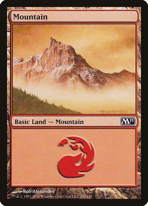 (英)【Foil】山 / Mountain【M11】 No.242