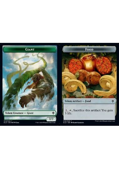 (英)【Foil】巨人トークン / Giant TokenNo.010 - 食物トークン / Food Token【ELD-TOKEN】 No.016