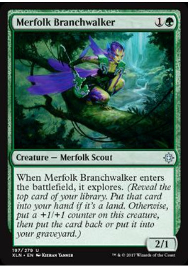 (英)【Foil】マーフォークの枝渡り / Merfolk Branchwalker【XLN】 No.197