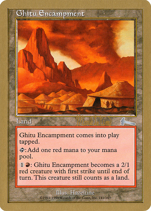 (英)ギトゥの宿営地 / Ghitu Encampment【WC99】 World Championship Decks 1999 Mark Le Pine 金枠 No.083