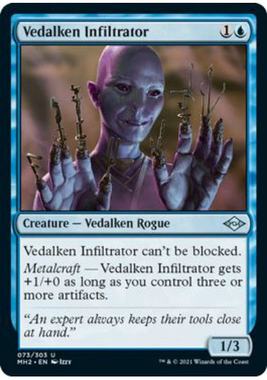 (英)【Foil】ヴィダルケンの潜入者 / Vedalken Infiltrator【MH2】 No.073