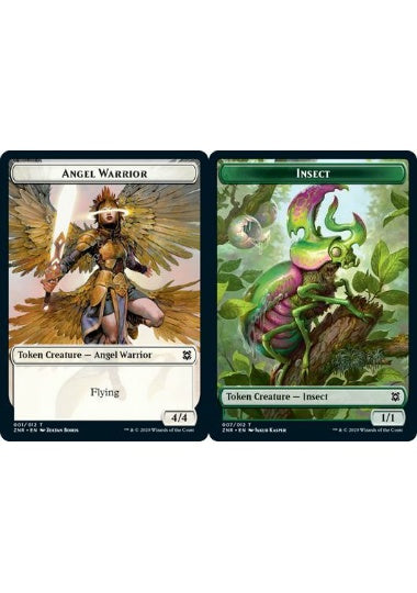 (英)【Foil】天使・戦士トークン / Angel Warrior TokenNo.001 - 昆虫トークン / Insect Token【ZNR-TOKEN】 No.007