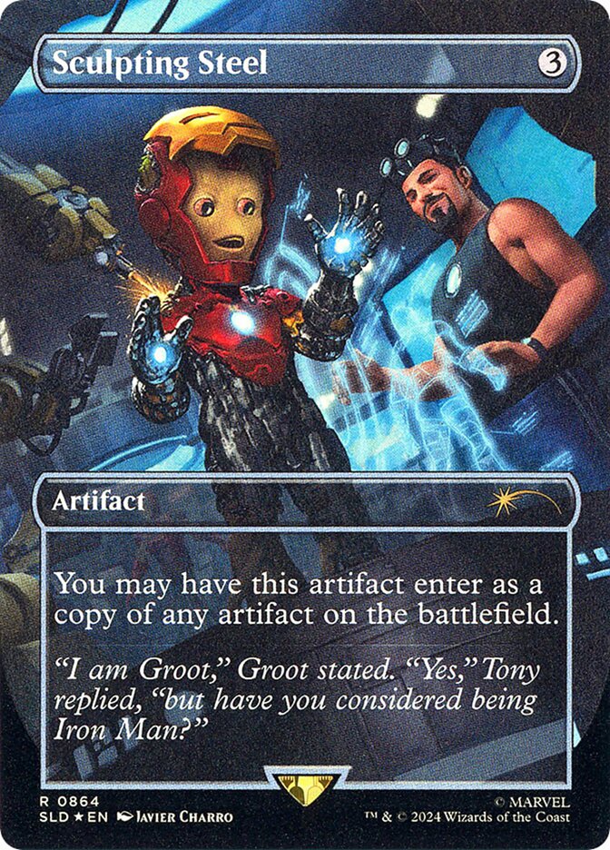 (英)【Foil】彫り込み鋼 / Sculpting Steel【SLD】Secret Lair x Marvel's Iron Man No.864