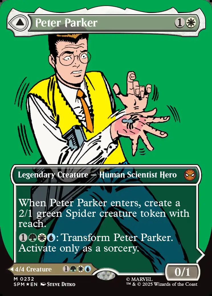(英)【Foil】ピーター・パーカー / Peter Parker - アメイジング・スパイダーマン / Amazing Spider-Man ★ボーダーレス★(クラシック・コミック) 【SPM】 No.232