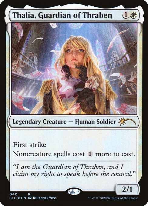 (英)【Foil】スレイベンの守護者、サリア / Thalia, Guardian of Thraben【SLD】Thalia: Beyond the Helvault No.040