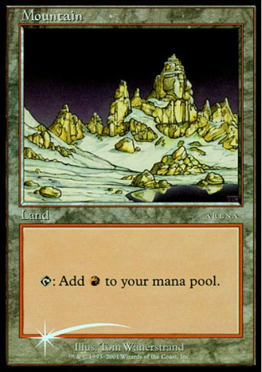 (英)【Foil】山 / Mountain【PRM】Ice Age 2001年 アリーナプロモ No.032