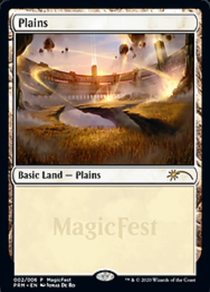 (英)【Foil】平地 / Plains【PRM】2020年 マジックフェストプロモ No.092