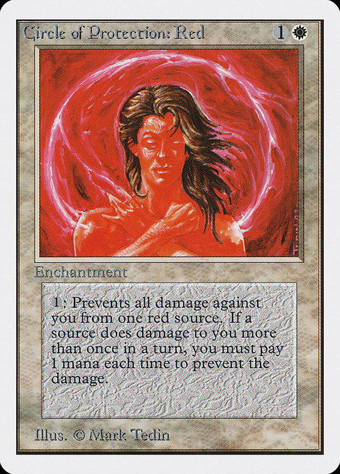 (英)赤の防御円 / Circle of Protection: Red【2ED】 No.013