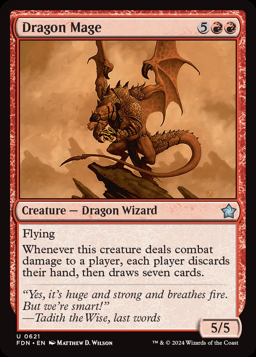 (英)ドラゴン魔道士 / Dragon Mage【FDN】 Starter Collection収録 No.621